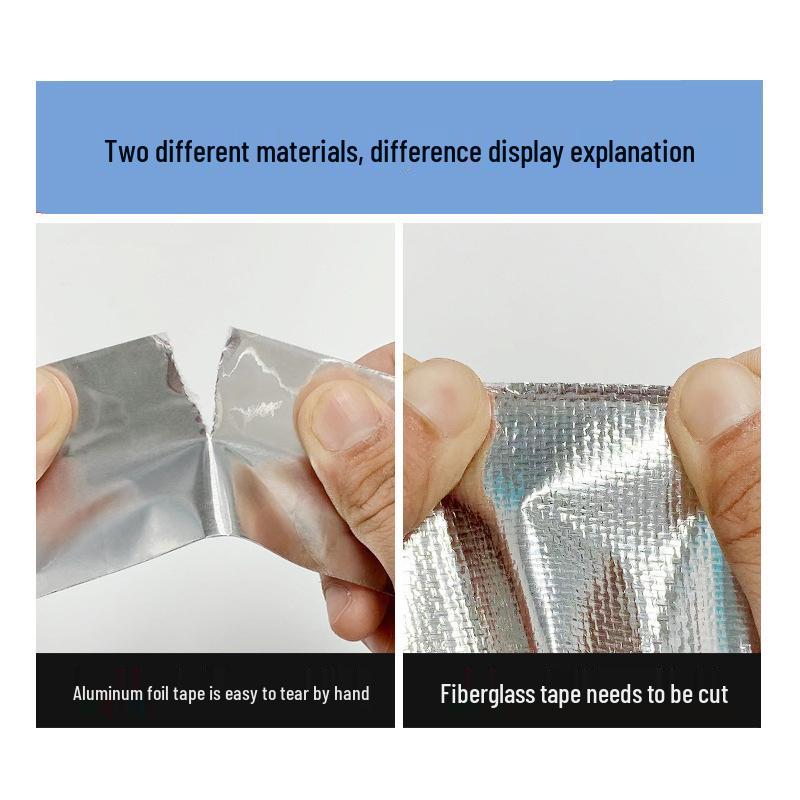 Thickened Heat-Resistant Waterproof Fiberglass Aluminum Foil Tape for Kitchen Pipe Sealing