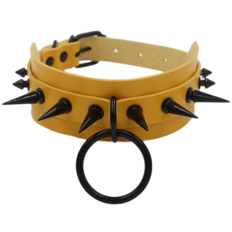 Gothischer Schmuck Punk Spike Goth Choker Halsketten Frauen Kragen Nieten Schwarz PU Leder Herren Halskette Chocker Halloween Geschenke