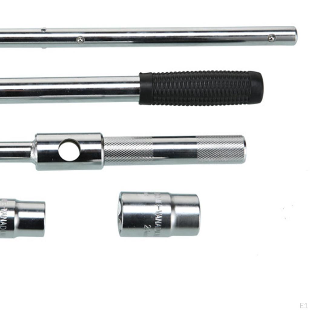 Universal Extended Lug Wrench Cross with Storage Bag 4 Way Tire Set Wheel for