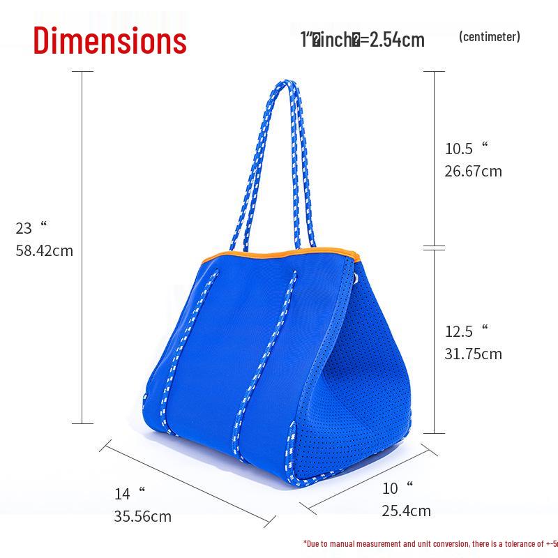 EVA Waterproof Women's Shoulder Tote Bag - Thick Diving Material for Beach & Outdoor Use