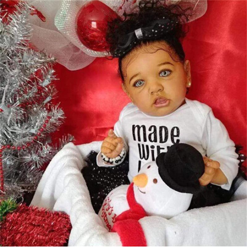 55cm Reborn Baby Doll Saskia - Realistic Infant Simulation Toy Cloth Body