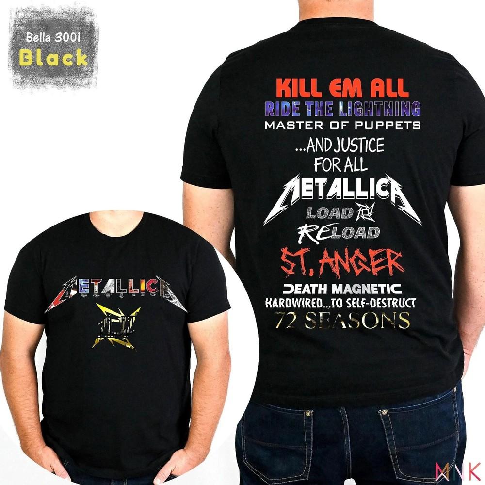 

Футболка с альбомом Metallica Унисекс Рок-группа Футболка Концертная футболка Унисекс Футболка M