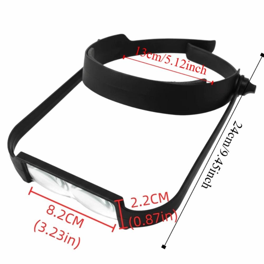 Lightweight Headband Magnifier Simple Interchangeable Lenses Elderly Person Handsfree Magnifier Glass Lens 1.6X 2X 2.5X 3.5X