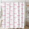 Waterproof Shower Curtain Vibranted Watercolor Bows Design Polyester Bathroom Decoration Easy To Clean