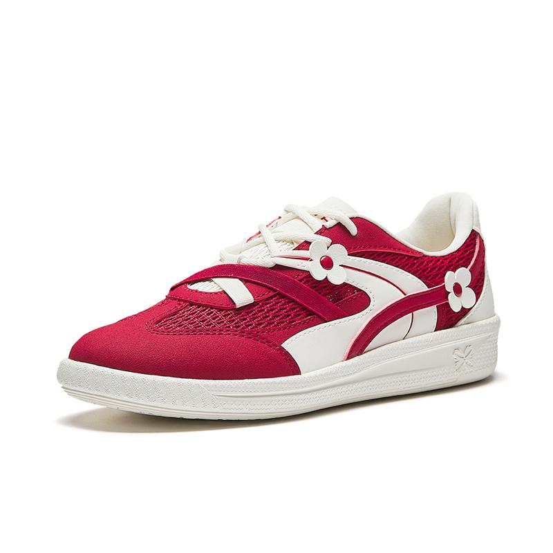 Anta Skateboard Shoes Women's Raspberry Red/Ivory White 122628036-1
