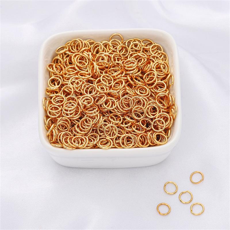 Gold-Filled Silver-White Open Jump Rings for DIY Jewelry