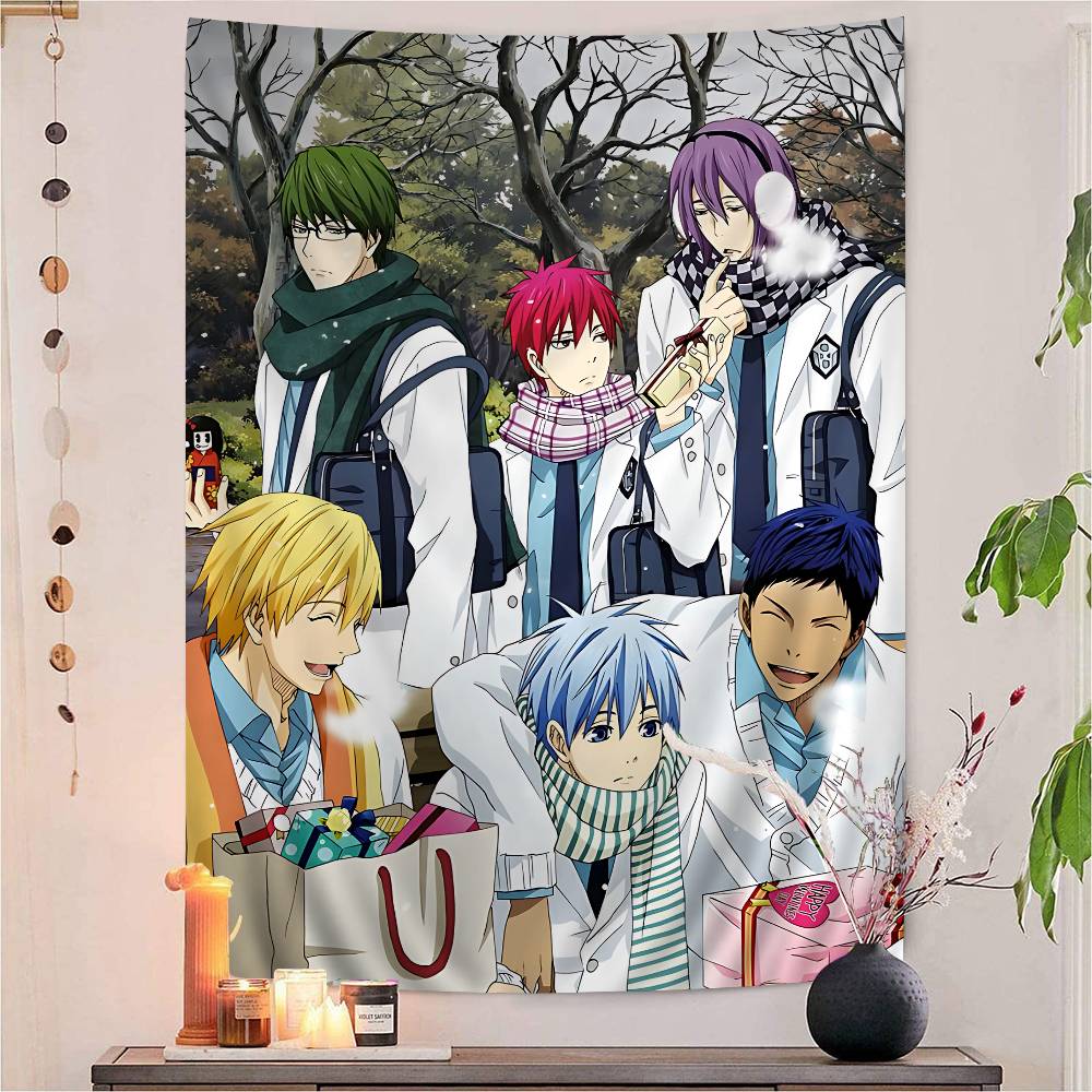 Japanese Anime Kuroko No Basket Colorful Tapestry Wall Hanging Hanging Tarot Hippie Wall Rugs Dorm Wall Art Decor