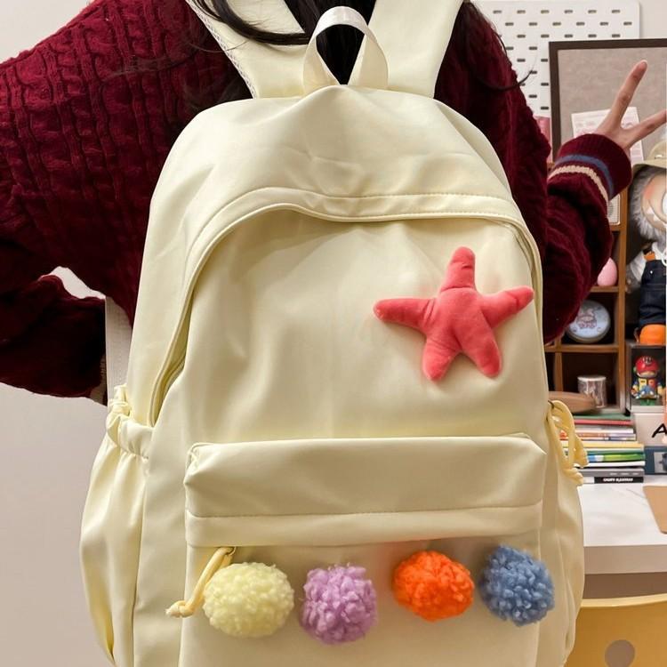 Schoolbag Japanese Ins Junior High School Student Schoolbag Simple and Versatile Cute Girl College Style Mini Lightweight Backpack