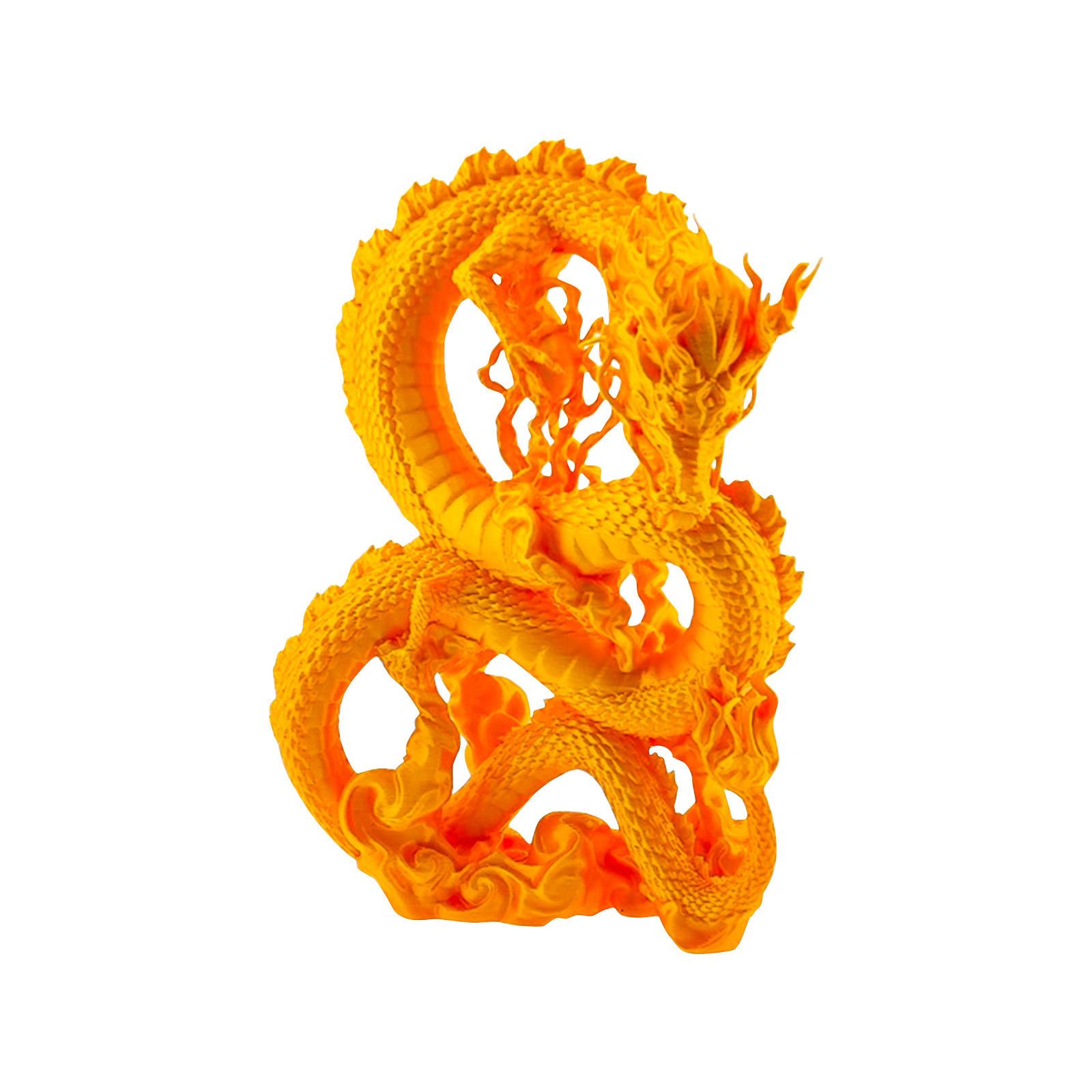 

3D Printed Auspicious Cloud Dragon Ornaments, Animal Toys, Home, Room, Car Decoration, Desktop Ornaments, Joints Cannot Move, Auspicious Cloud Dragon One Size золотой