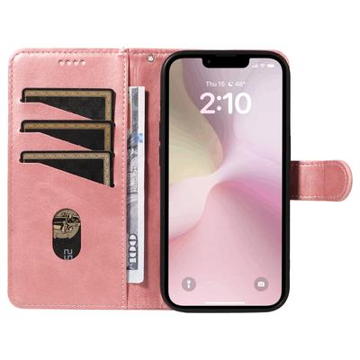 For iPhone 16e Case Wallet Leather Flip Phone Cover with Hand Strap