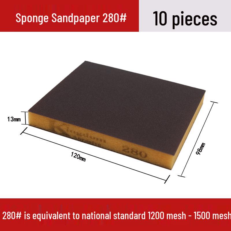 Sponge Sandpaper Block for Wall, Wood, Metal, Rust Removal, Polishing, Grout Cleaning, and Pot Scouring