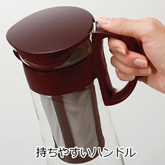 HARIO Cold Brew Coffee Pot, 1000ml, Chocolate Brown, MCPN-14CBR, Removable Strainer, 8 Cups, Made In Japan
