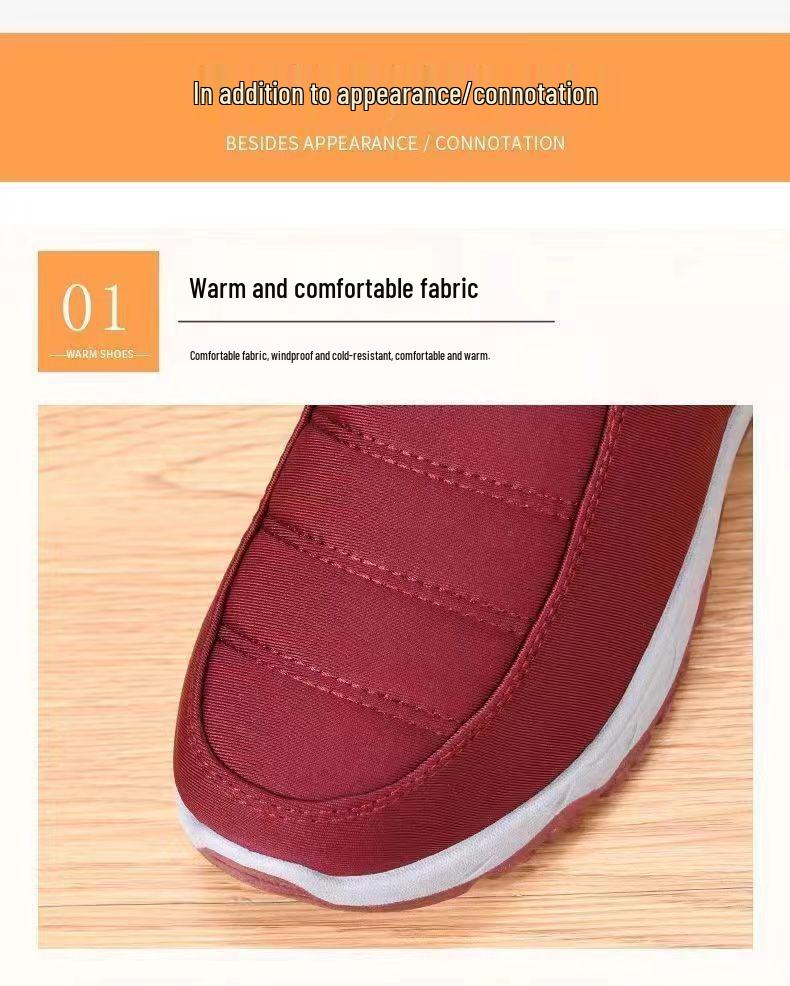 Herren Winter Baumwollschuhe mit dicker Sohle und Samtfutter für Väter mittleren Alters und ältere Menschen