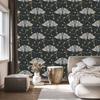 Rainbows and Butterflies Boho Wallpaper, Turquoise and Brown, for Living Room and Bedroom, 50x1000