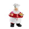 Figurines Tabletop Decor, Resin Chef Santa Statue Holding Bread & Wine, Christmas Cookie Jar Decoration, Indoor Holiday Ornaments For Kitchen, Dinin