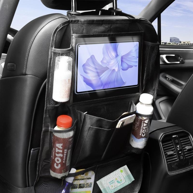 Auto Seat Back Storage Bag Protector Child Anti-Kick Clean Pad for Kids Toddlers