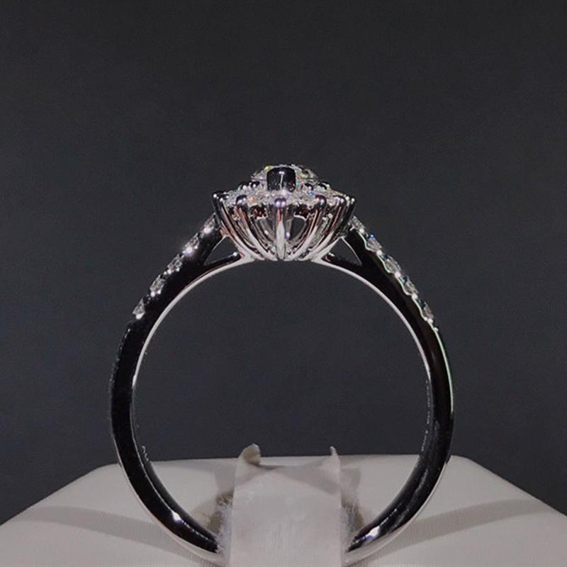 New Dainty Wedding Bands Female Finger Ring with Marquise Cubic Zirconia Gorgeous Low-key Women's Ring Party Trendy Jewelry