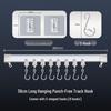 No-Drill Adhesive Curtain & Clothes Hanger with Hooks 