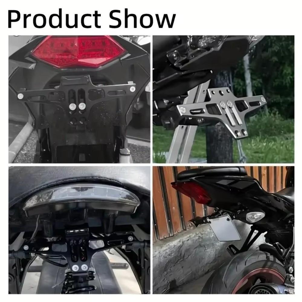 Universal Motorcycle Rear License Plate Mount Adjustable Registration Plate Holder Motorbike Parts