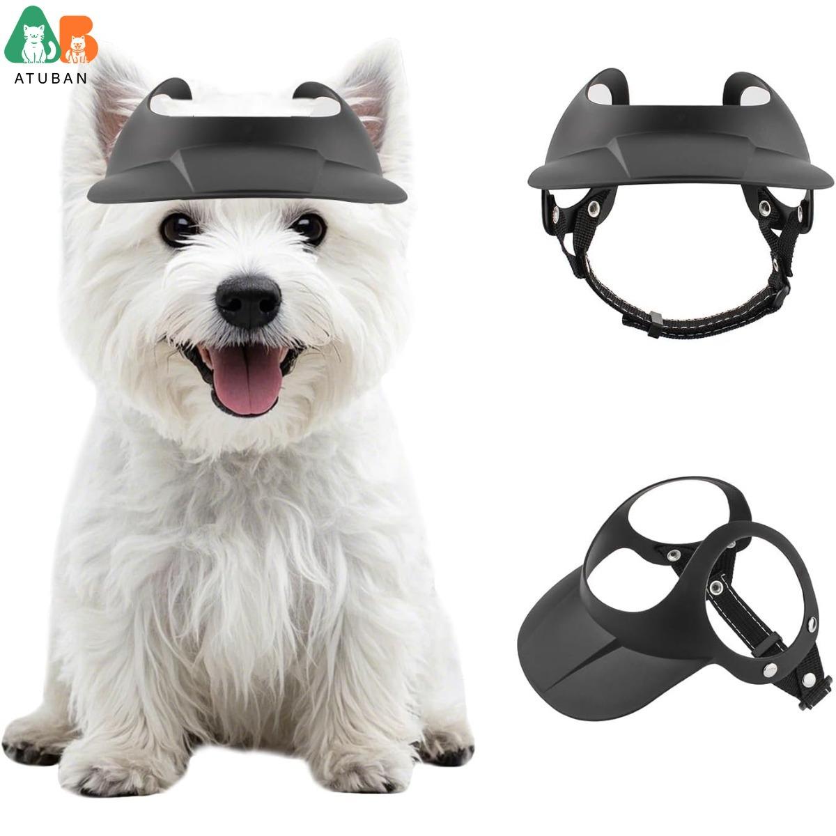 

ATUBAN Dog Visor Motorcycle Sun Hat Ear Holes Adjustable for Small/Medium Dogs 16.5-27.5lb,Stylish Doggy Visor,Easy Wear чёрный