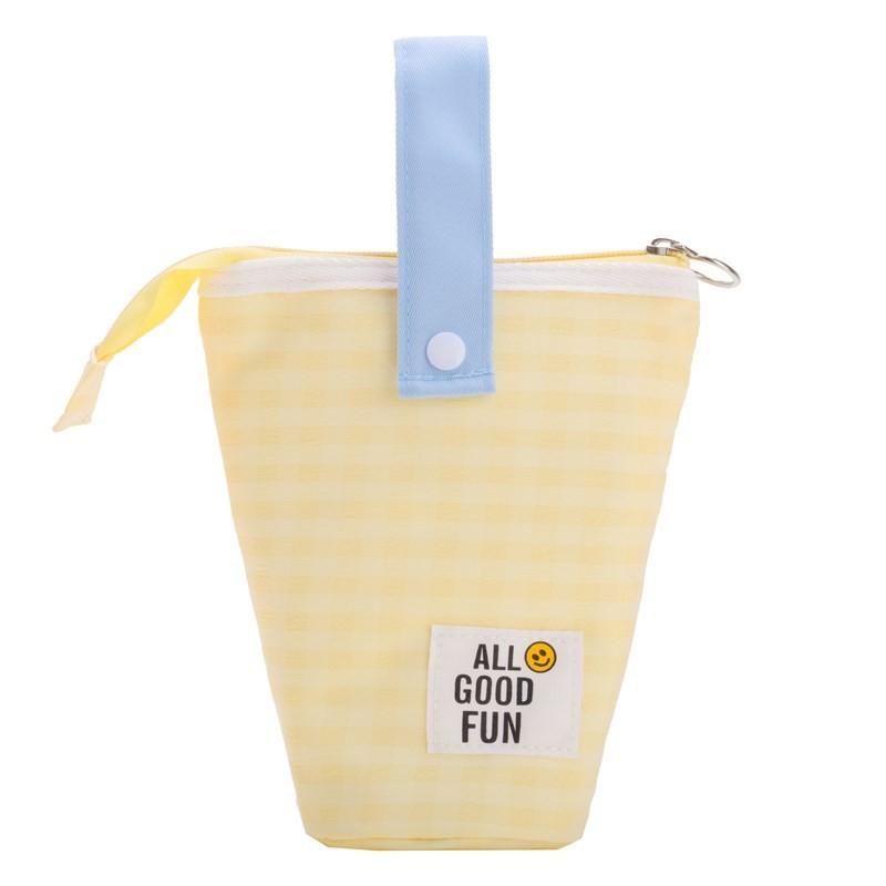 Trendy Japanese Style Unisex Kids Shoulder Bag With Cute Plaid Design For School Supplies