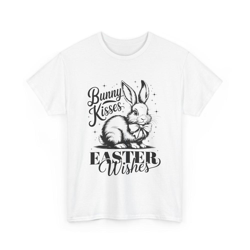Bunny Kisses Easter Wishes T-Shirt | Spring Season Nature Tee |