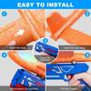 Kids Airplane Launcher Toys 13.2'' LED Foam Glider Catapult Gun Plane for Children Outdoor Flying Toys Birthday Gifts for Boys