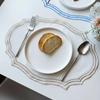 Vintage Tischsets Servietten Imitation Baumwolle Leinen Bestickter Stoff Dekoratives Tischset Waschbar Französische Spitze Tischplatzset