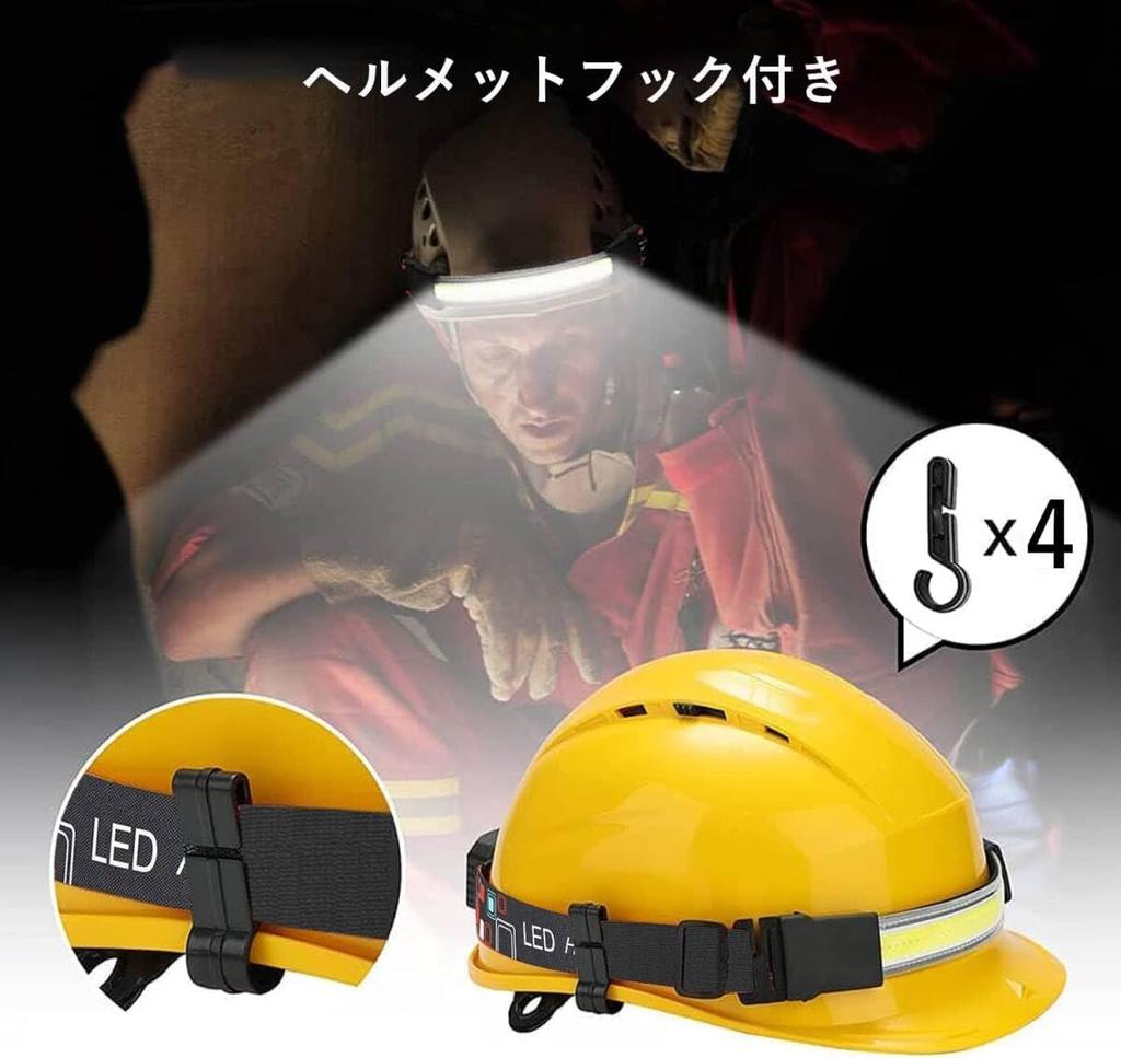 Angle LED USB COB Lamp Bright 3 Lighting 3 Warning Light Battery Level Super Ideal for Outdoor Use Ultra-Wide Headlight, Rechargeable, Beads,