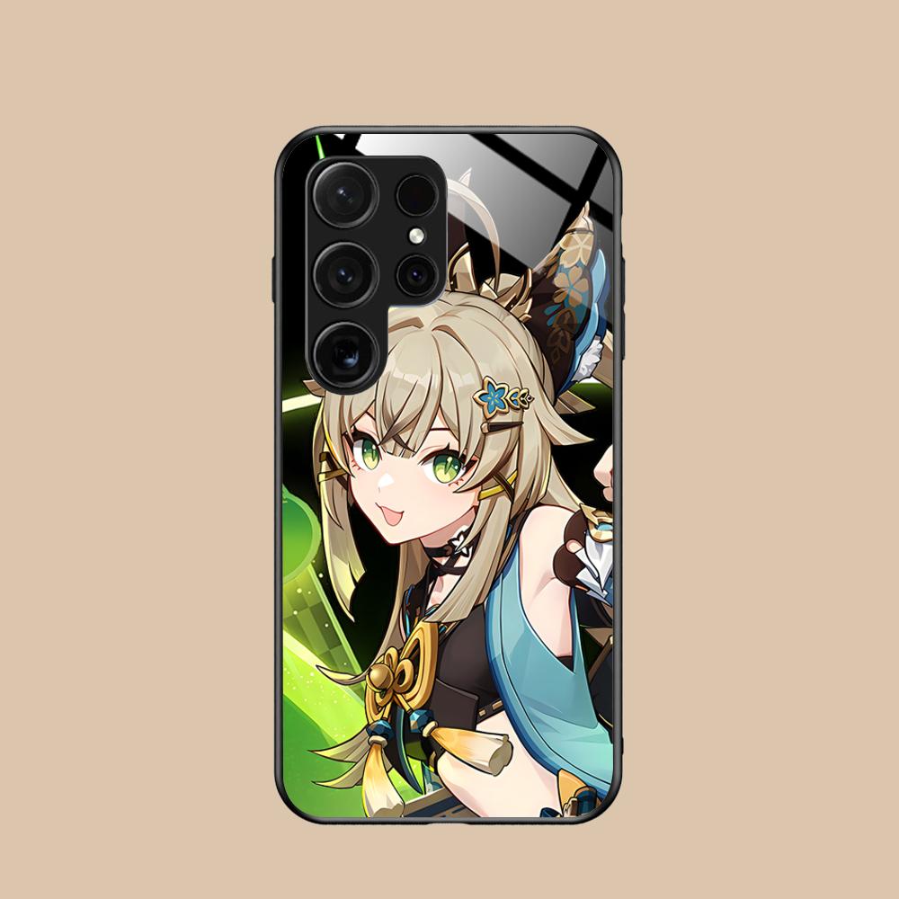 Game GI Kirara Mobile Phone Case for Samsung Galaxy A56 55 54 53 52 51 36 35 34 23 16 15 5G Glass Colorful Cover Luxury Pretty