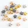 10pcs Copper Beads Charms Cross Heart Star Moon Beads Plated Crafts Color Retention Beads for Jewelry Making Diy Bracelet Necklace