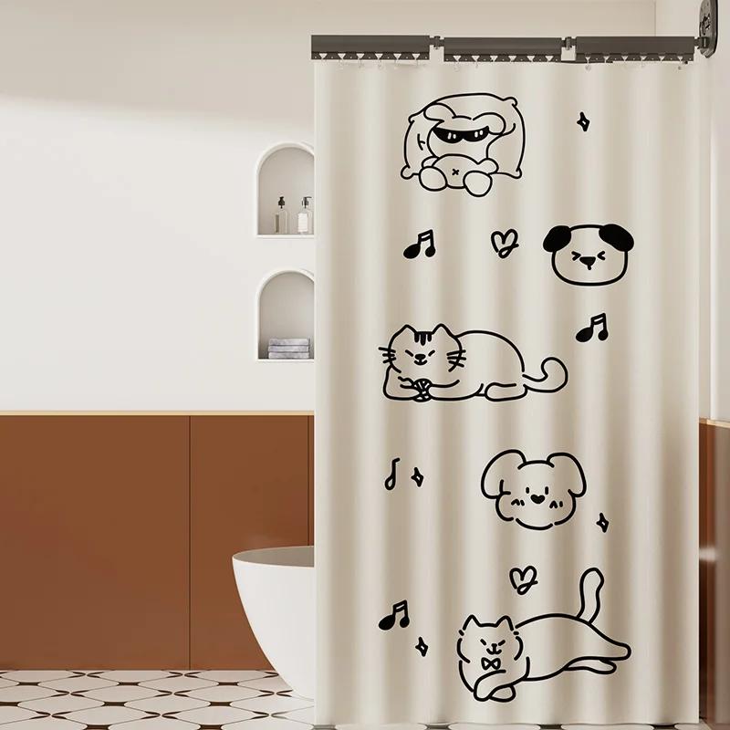 

Не требует сверления Складная шторка для душа для ванной на присосках Водонепроницаемая Невидимая перегородка Рулонная шторка Разделяющая сухую и влажную зоны Шторка для душа 80x180cm