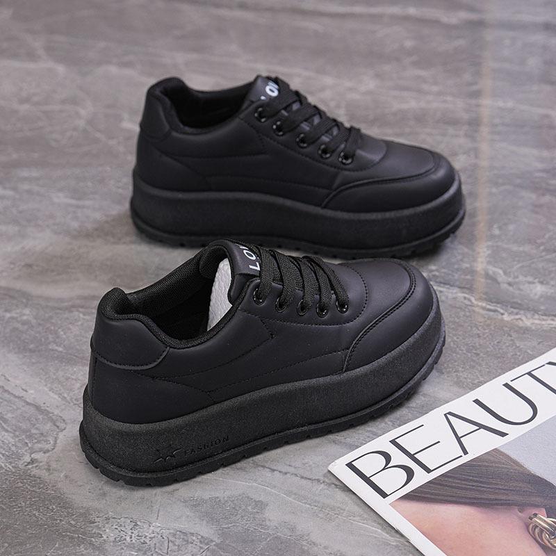 Women's Spring and Autumn Korean Style Board Shoes Students Casual Sports Thick Bottom Bread Shoes