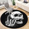 1pc Skull Hand Office Round Area Rug, Indoor Mat Suitable ForOffice, Under Office Chairs Bedroom Living Room Home Decor, Room Deco q101