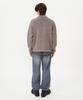 Insilence Stitch Round Neck Button Cardigan Melange Brown