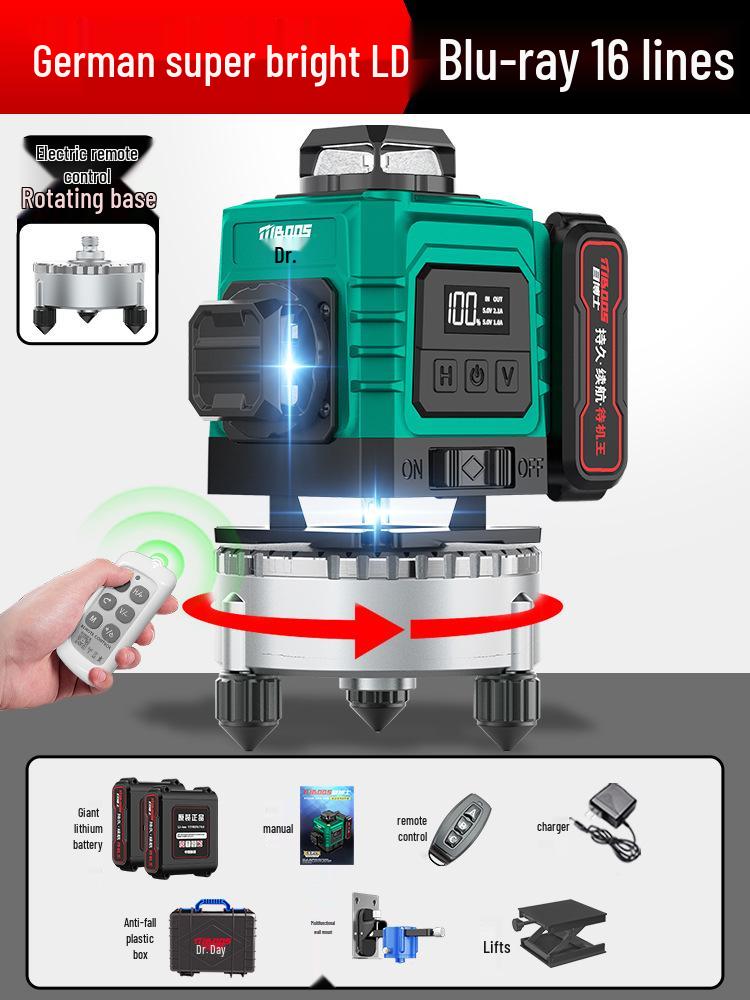 High-Precision Infrared & Green Light Laser Level with Auto-Leveling for Engineering and Surveying