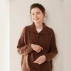 Women's Cashmere Knit Cardigan: Long Sleeve, Loose Fit, Thick, Stylish, Versatile, Soft, Skin-Friendly for Autumn and Winter