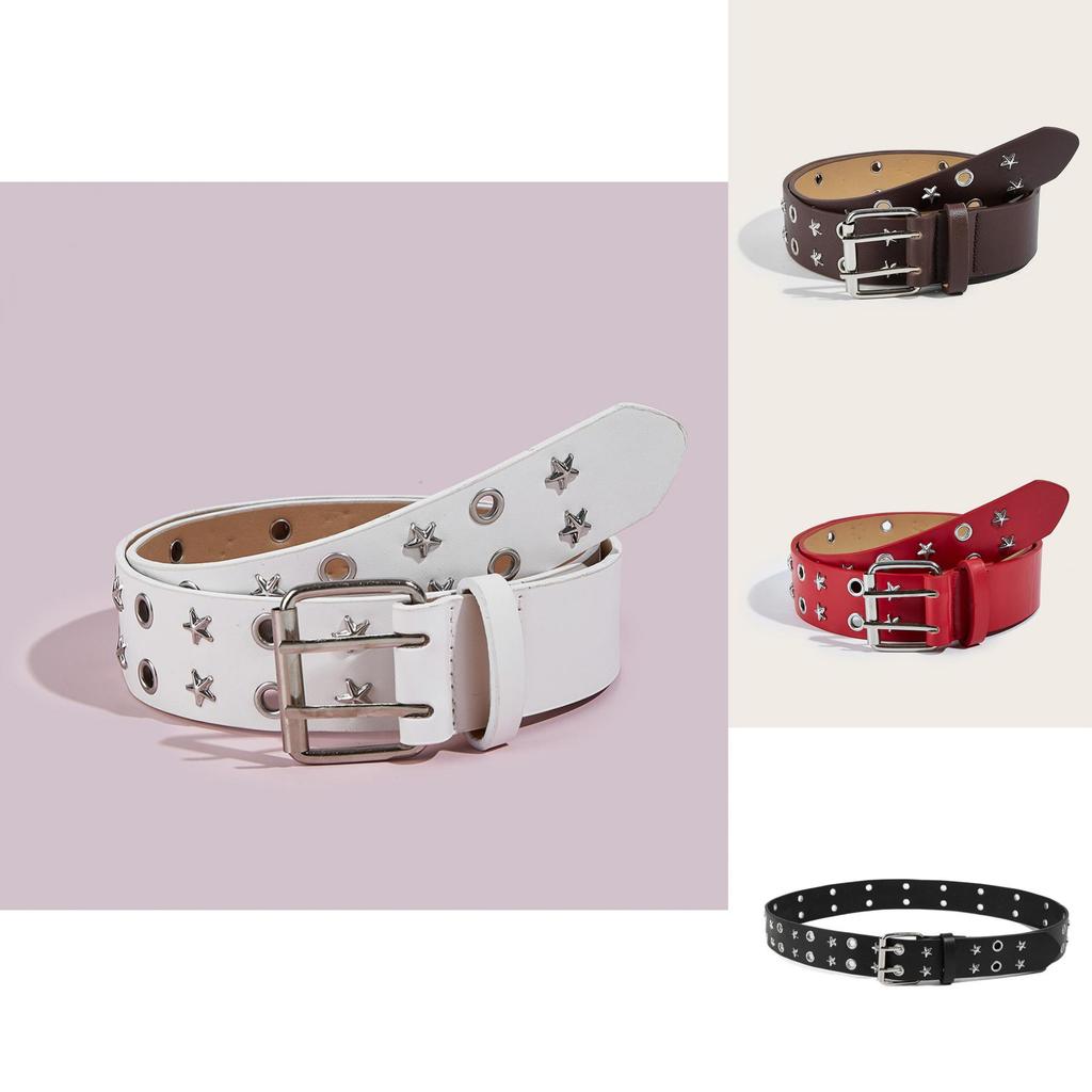 PU Lederen Riem Voor Dames Met Onregelmatig Sterrenpatroon En Gesp Voor Mode Casual Kleding