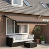 Retractable Awning Taupe 300 X 250 Cm Fabric and Metal