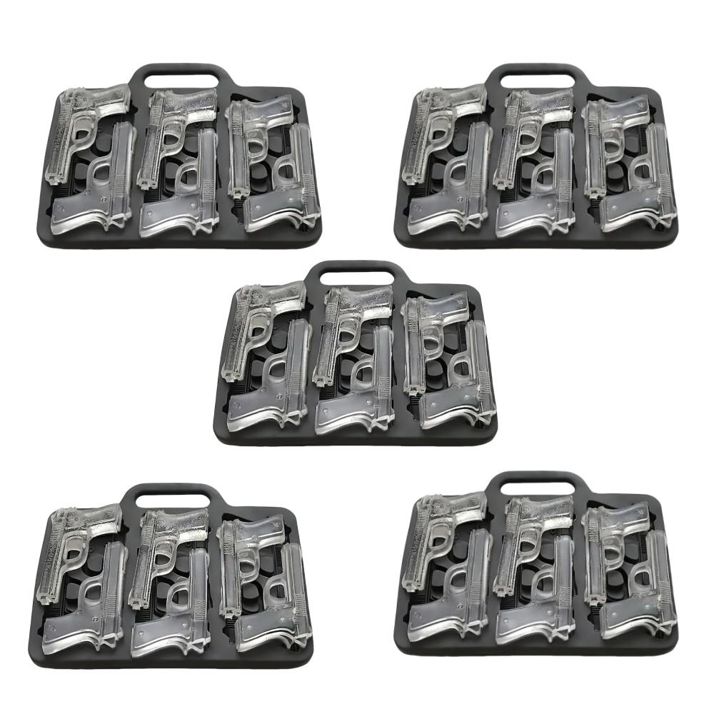 Unique Gun-Shaped Silicone Whiskey Ice Cube Tray DIY Bar Accessories Chocolate Candy Mold Cold Drink Cocktail Wine Ice Maker