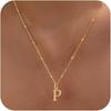18K Stainless Steel Initial Necklace - Women's A-Z Letters, European & American Trend