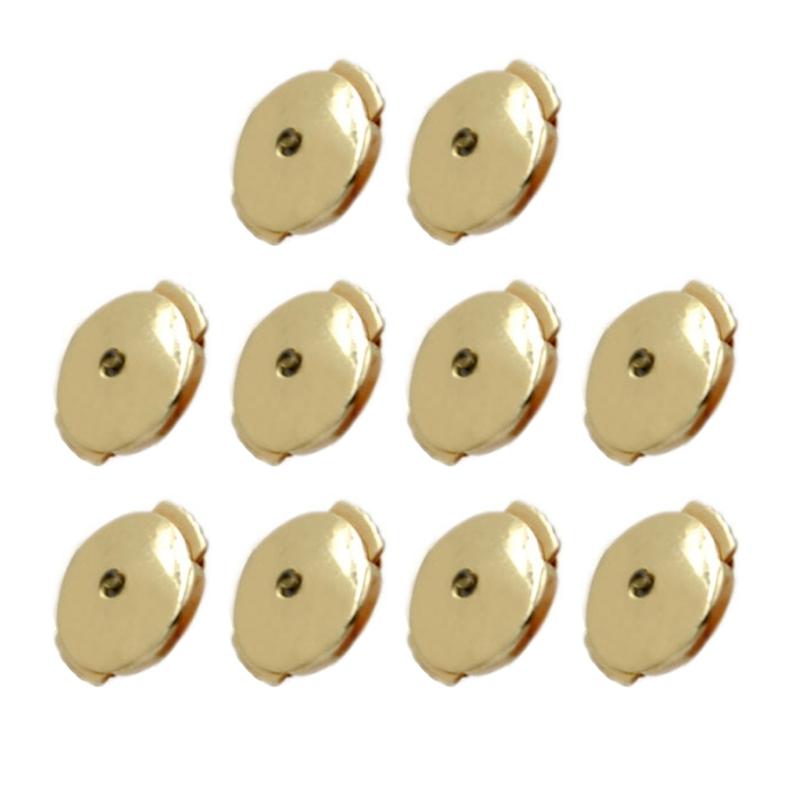 

10Pieces Stylish Dis Designed Ear Plugs Fashionable Earplug Backs Practical Earplug Locking Clip for Active Music Lovers золотий
