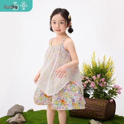 Little Inman Girls' Floral A-Line Sleeveless Summer Dress