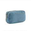 with Zipper Blue Denim Cosmetic Pouch Vintage Jean Toiletry Case Casual Travel Storage Bag  Gift