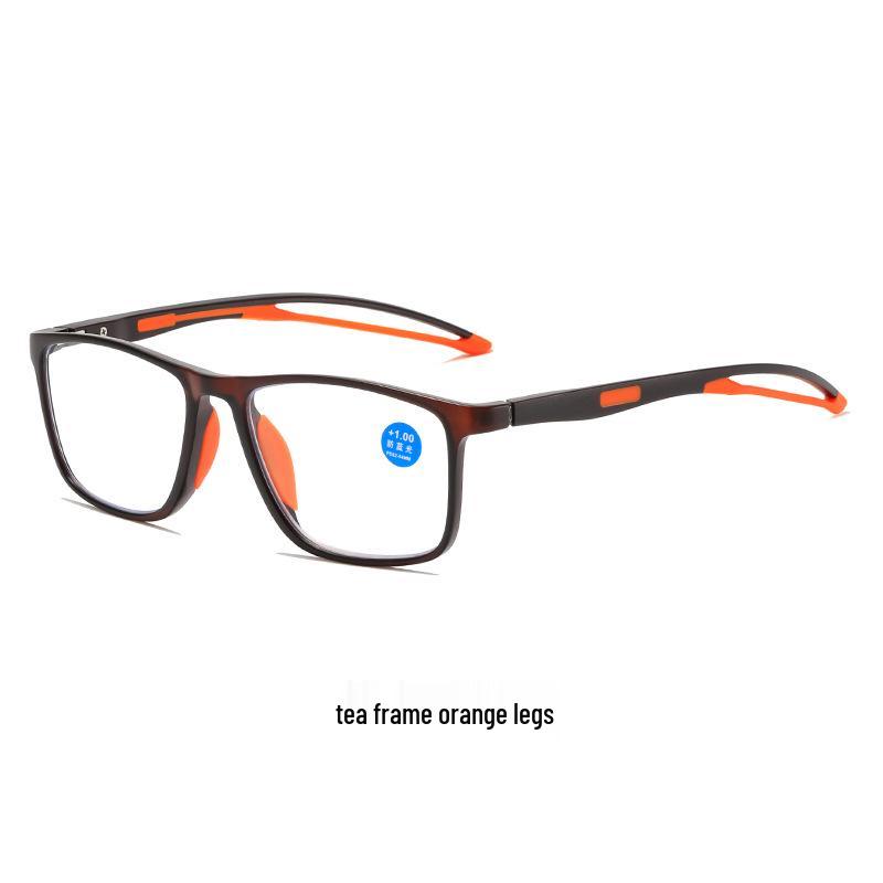 Ultra-Light TR90 Anti-Blue Light Reading Glasses for Middle-aged and Elderly – Sports Style, High Definition Eye Protection for Men.
