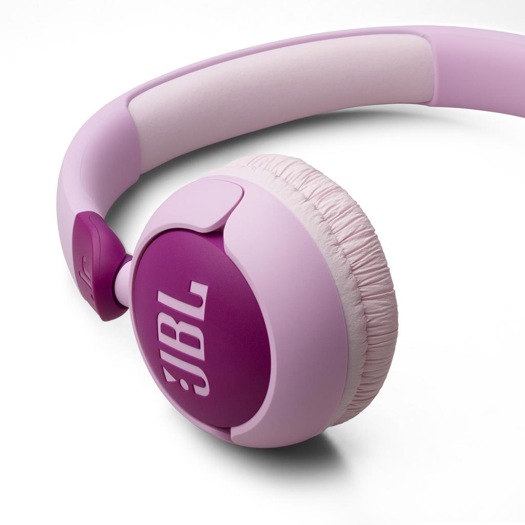 JBL Junior 320 / Kids' / On-Ear Headphones / Volume Control / Built-in Microphone / Customizable Stickers Included / Purple / JBLJR320PUR