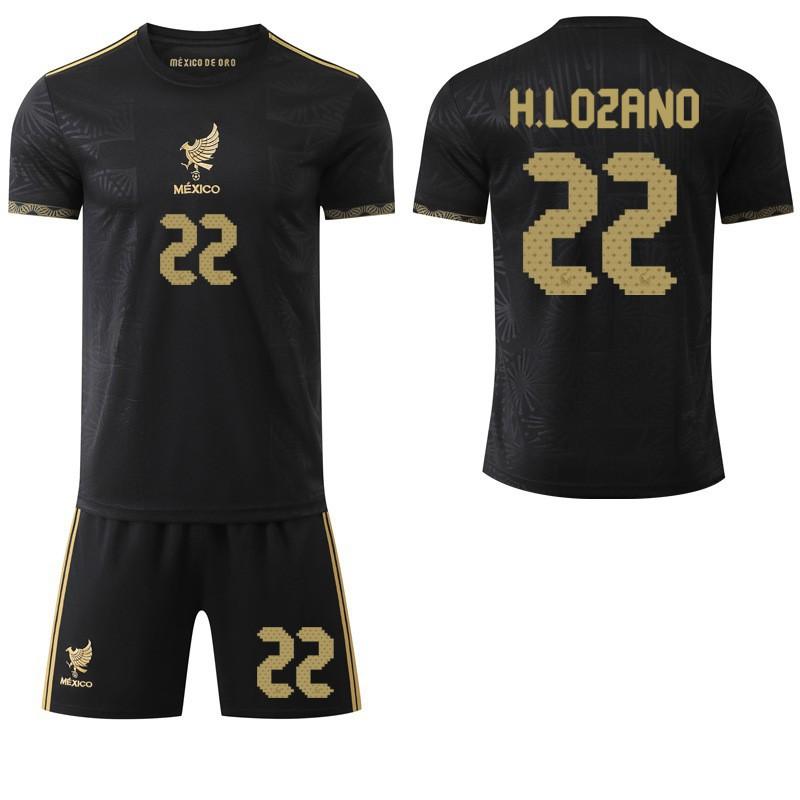 Maglia America's Cup 2025-26 Nero Oro Squadra Nazionale Messico Calcio Commemorativo