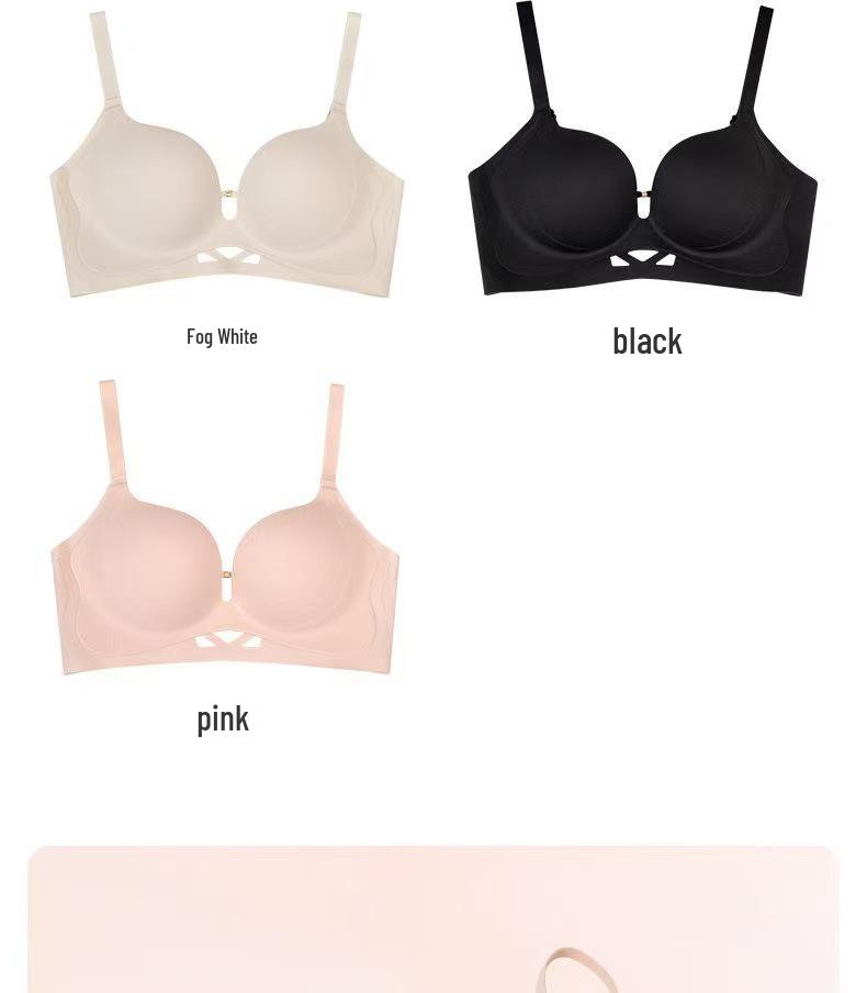 Wirefree Seamless Push-Up Bra: Invisible, Anti-Sag, Side Support for Small Busts.