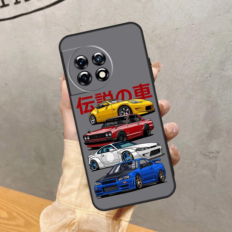 Japan JDM Sports Car Comic Case For OnePlus 15R 13T 13R 13 12 12R 11 10 9 Pro 10T 8T Nord 5 CE 2 3 4 Lite N20 N30 Cover
