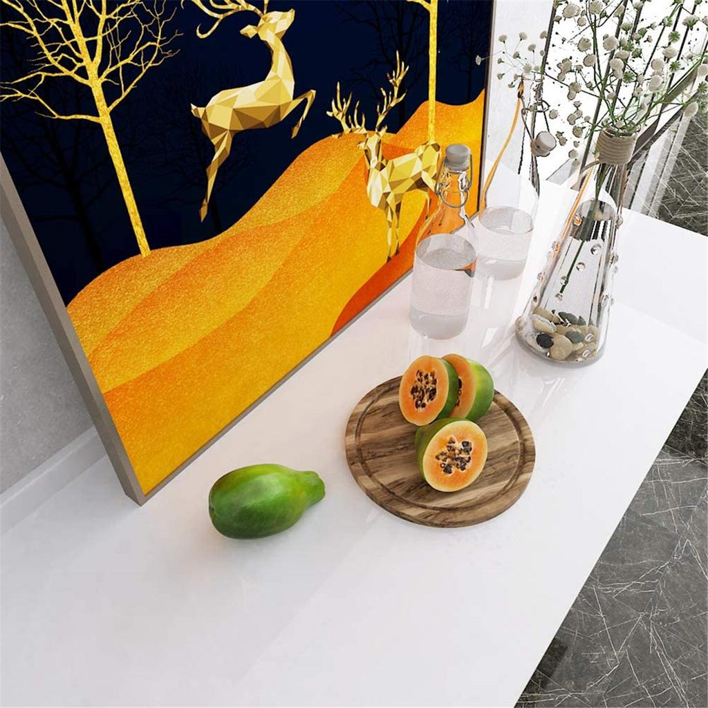 Do-It-Yourself Pvc Pearl Film Water-Repellent Wall Cover Room Self-Adhesive Black White Wardrobe Kitchen High Gloss Paste Furniture Wall Decals